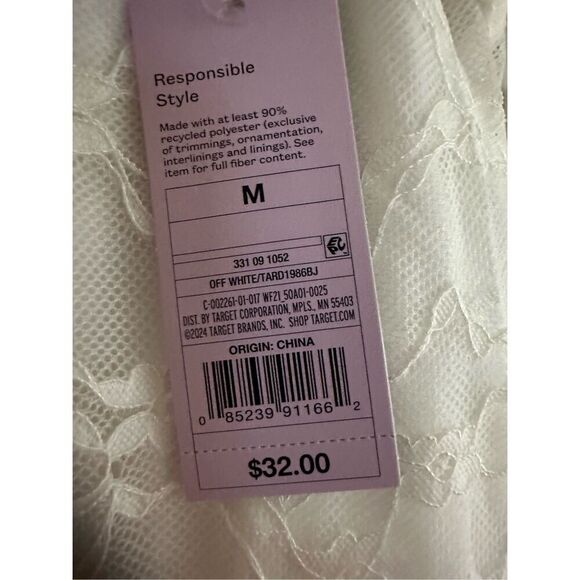 Wild fable Short Sleeve Maxi Dress White Lace size Medium lightweight dress - Picture 5 of 5